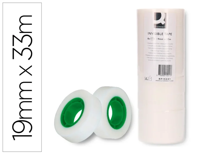 8 Rouleaux film invisible économique 19mmx33m tour 8 rubans.