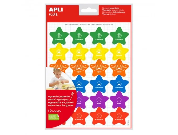Gommette apli motivations assorties 288 unites.