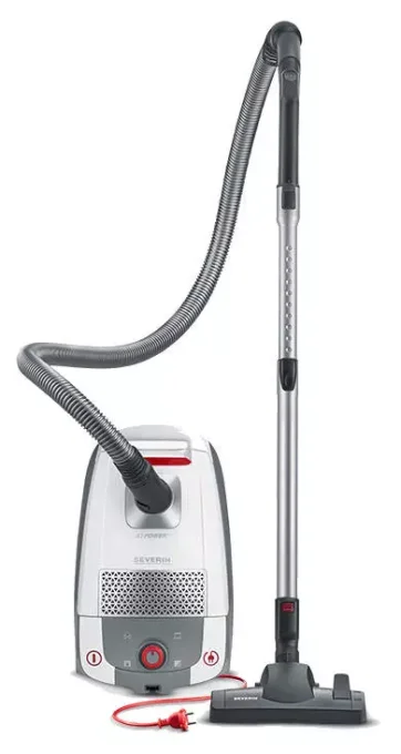 Aspirateur traineau avec sac SEVERIN  blanc/rouge BC7047   850 W