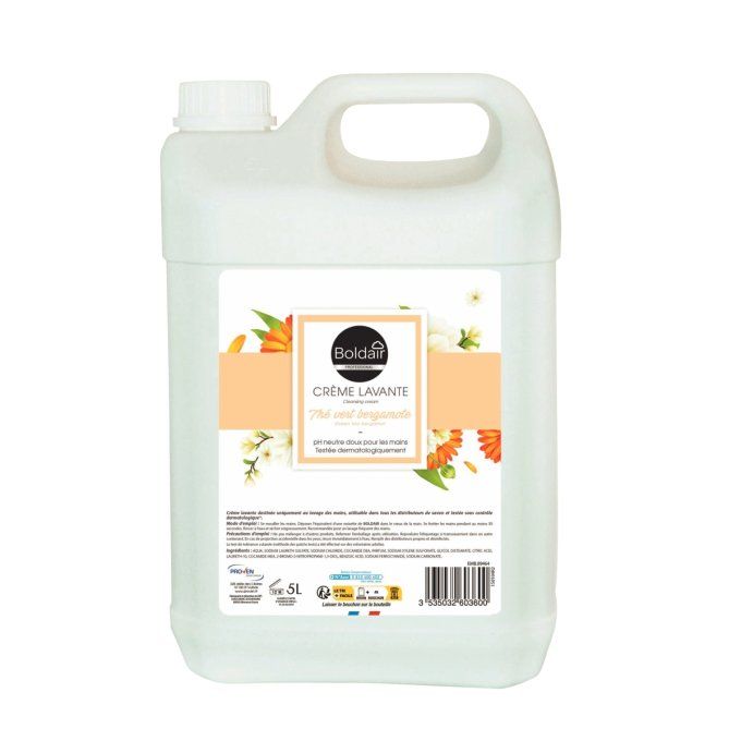 Bidon 5L crème nettoyante mains thé vert bergamote