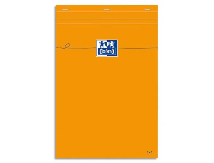 Bloc bureau OXFORD a4 papier vélin surfin agrafé en tête couverture enveloppante 210x297mm 80f 80g