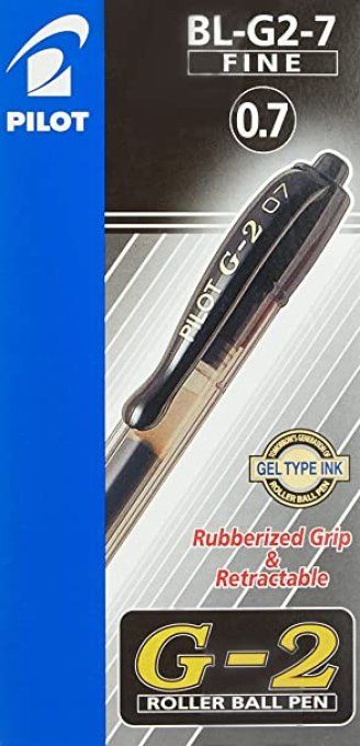 Boite de 12 stylos gel PILOT BL-G2-7  noir
