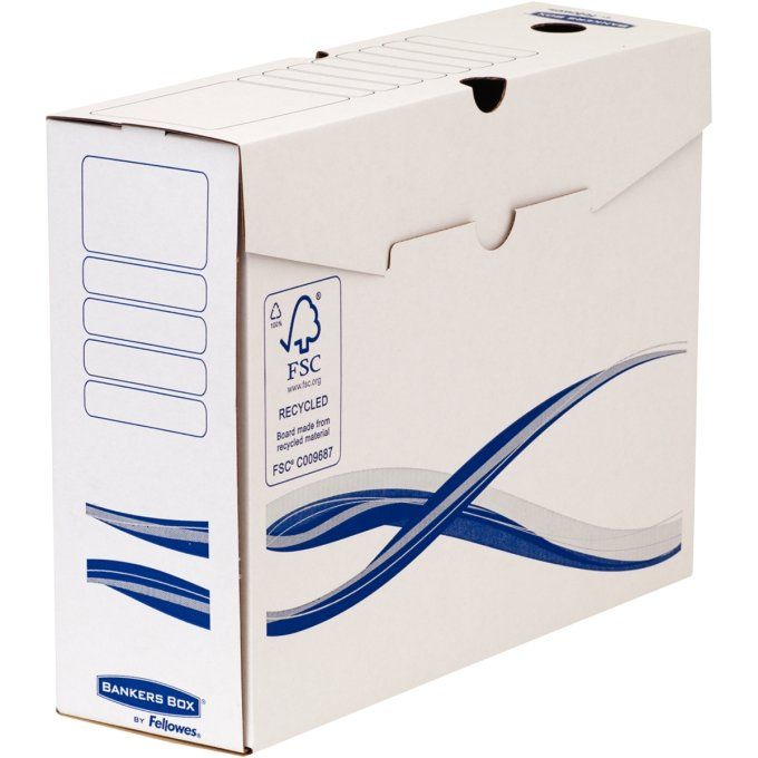 Paquet de 10 boites d'archives 33x25cm dos 10cm blanches BANKERBOX