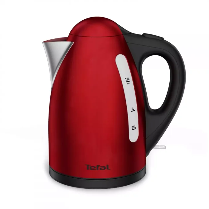 Bouilloire TEFAL 1,7l 2400w inox rouge/noir.  KI110511