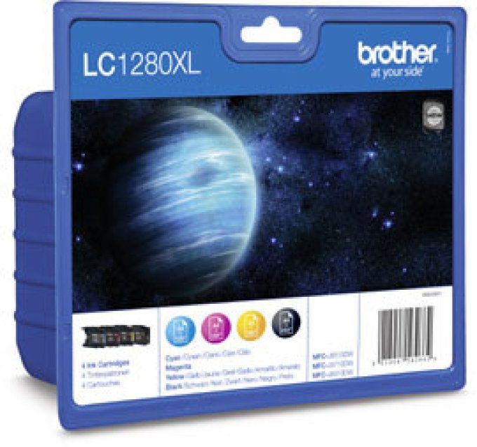 BROTHER Pack 4 cartouches Encre LC1280XL Cyan, Magenta, Jaune, Noir.