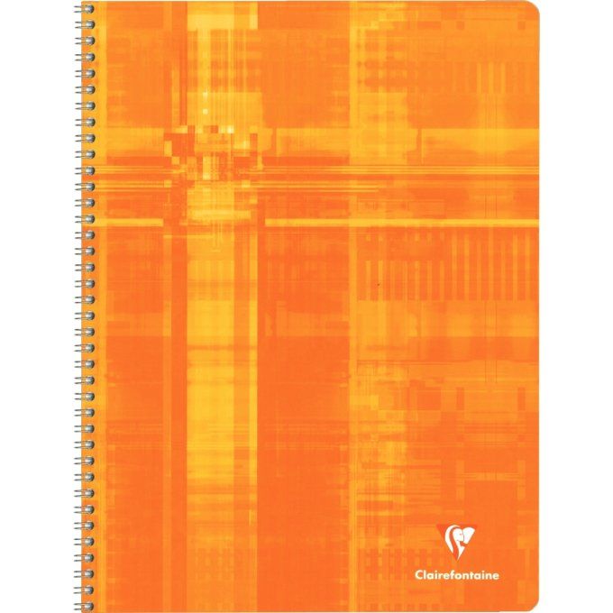 Reliure intégrale 100 pages CLAIREFONTAINE, format 24x32 cm, quadrillé 5x5, papier 90g