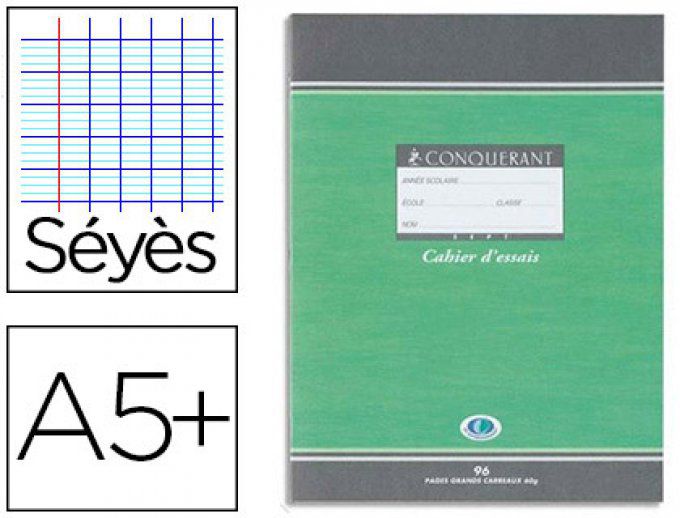 Cahier de brouillon CONQUERANT 170 x 220  96 p