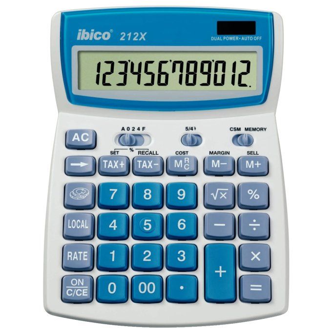Machine à calculer professionnelle de bureau Ibico 212X