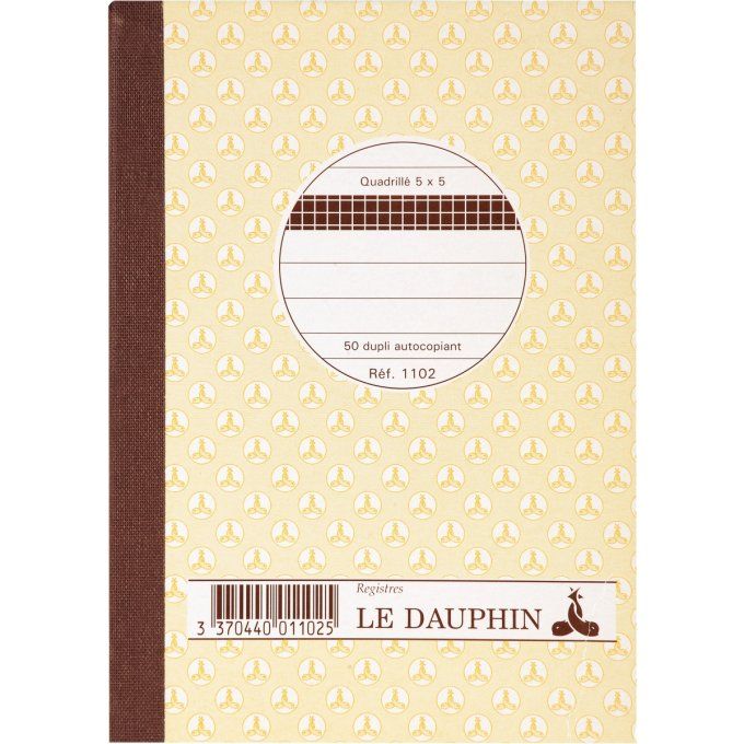 Manifold NCR format 148 x 105mm 50 dupli. Couleur Avoine. LE DAUPHIN 