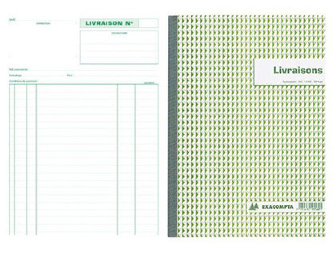 EXACOMPTA 13160E Manifold autocopiant exacompta livraisons 180x210mm foliotage 50 duplis