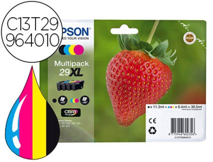 PACK CARTOUCHE EPSON 29 XL NOIR ET COULEURS