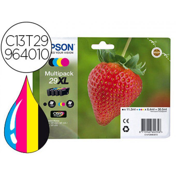 Cartouches d'encre Epson 29 XL Pack 4 couleurs