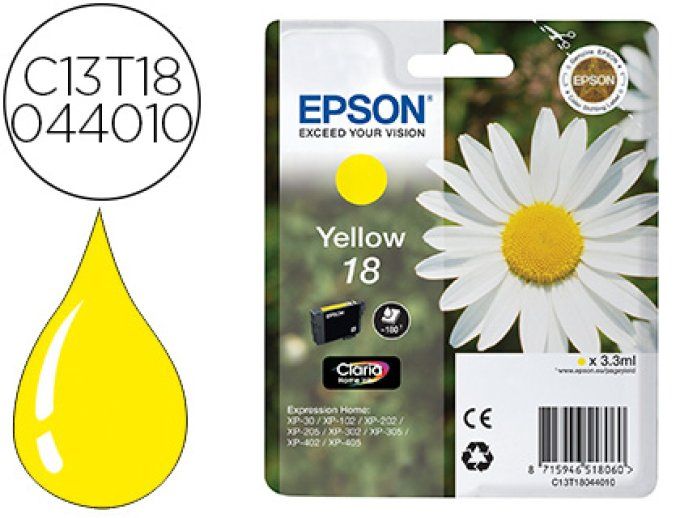 CARTOUCHE EPSON 18 JAUNE