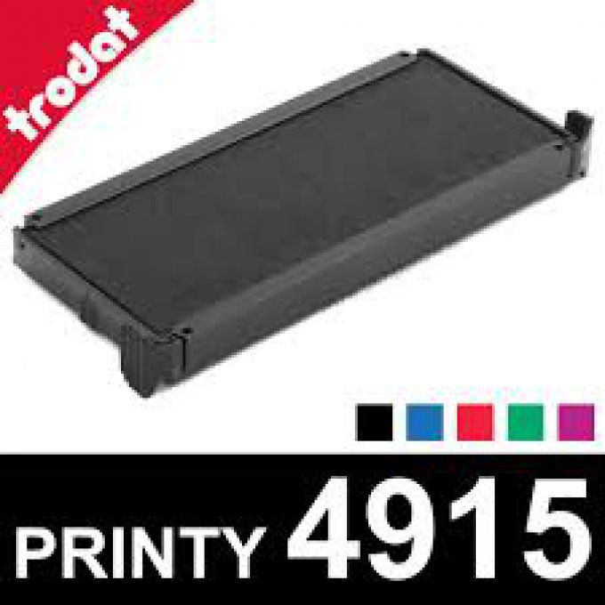 Blister de 3 cassettes encrage trodat 6/4915a pour tampon printy 4915 coloris noir.