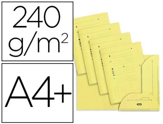 25 Chemises kraft oxford hv kraft 240g 235x320mm armoire et caisse 2 rabats intérieurs indexation 