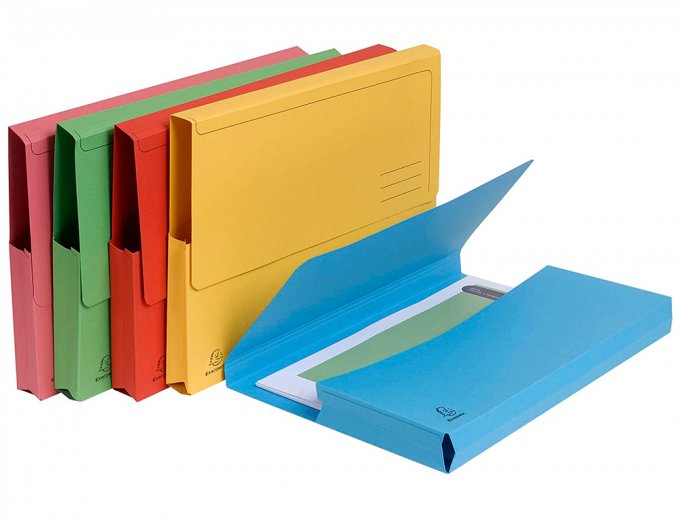 EXACOMPTA 25 chemises à poche FOREVER en carte recyclée 290g. Coloris assortis vifs