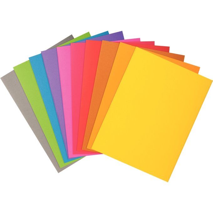 Paquet de 50 chemises 210g ROCK"S format 24x32 cm, coloris assortis