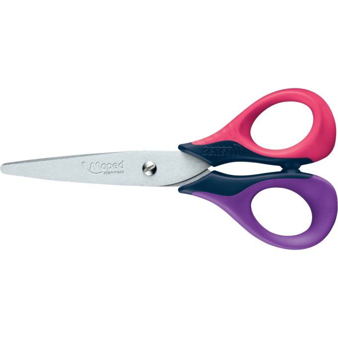 Blister ciseaux Sensoft 13cm MAPED. 3 coloris selon arrivage