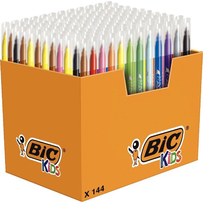 BIC Classpack 144 feutres Kid couleurs assortis