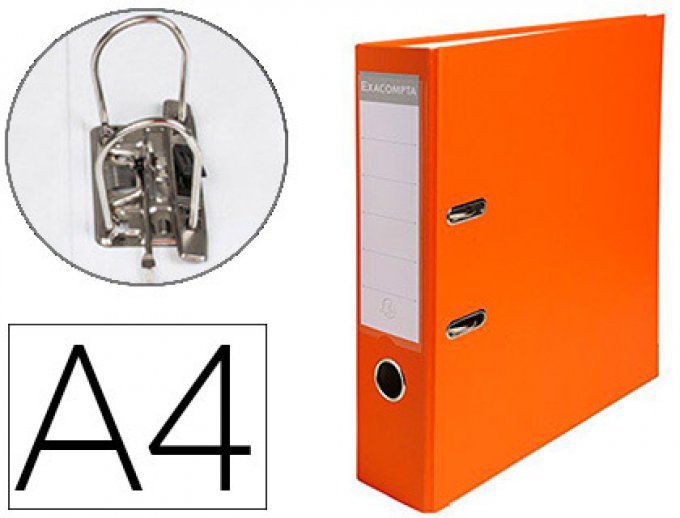 Classeur levier EXACOMPTA  A4 polypropylène 22/10e dos 80mm coloris ORANGE