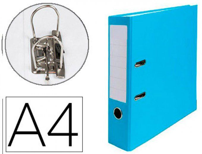 Classeur levier EXACOMPTA  A4 polypropylène 22/10e dos 80mm coloris BLEU CLAIR