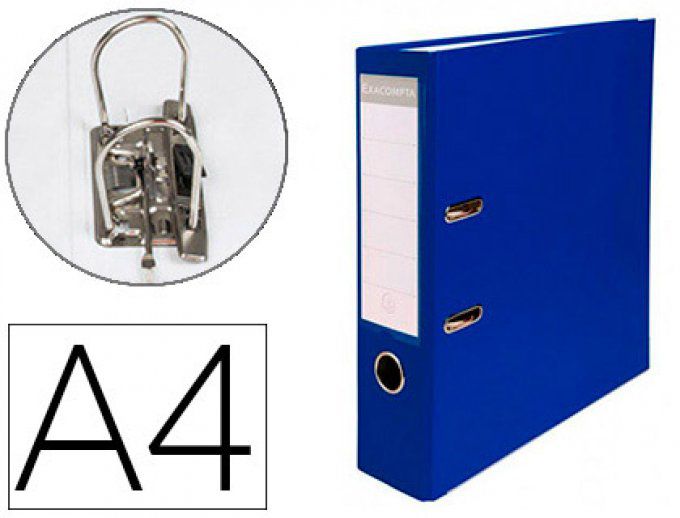 Classeur levier EXACOMPTA  A4 polypropylène 22/10e dos 80mm coloris BLEU