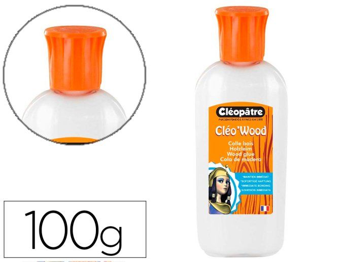 COLLE CLEOPATRE Colle cleopatre speciale bois et liege avec applicateur transparent -flacon de 100ml