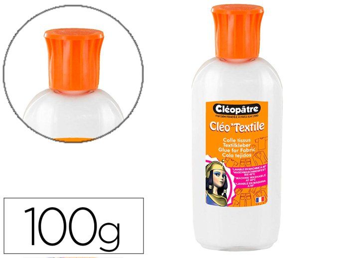 COLLES CLEOPATRE Colle cleopatre speciale textile et feutrine lavable en machine - flacon de 100g.