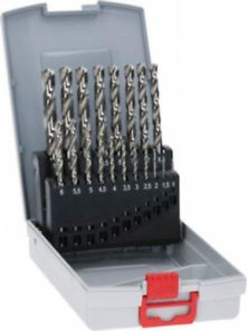 Coffret de forets hélicoïdaux PRO Metal HSS-G, 19 pièces