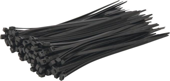 Collier nylon 4,8x200mm noir - lot de 100 pcs SODELEC