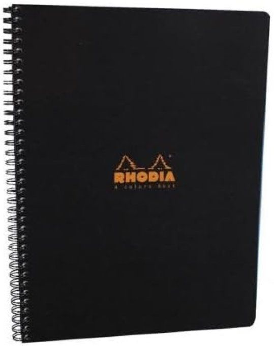 RHODIA Cahier 4colorsbook spirale en carte 160 pages 5X5 format 22,5x29,7cm. Coloris orange