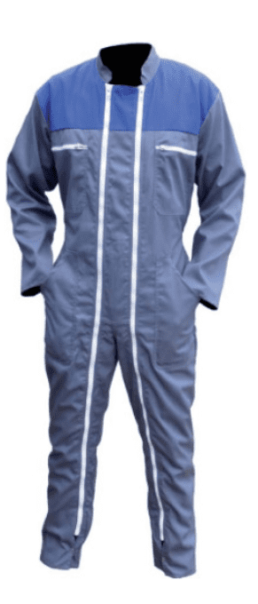 COMBINAISON DOUBLE ZIP GRIS/BLEU TAILLE 5 XL