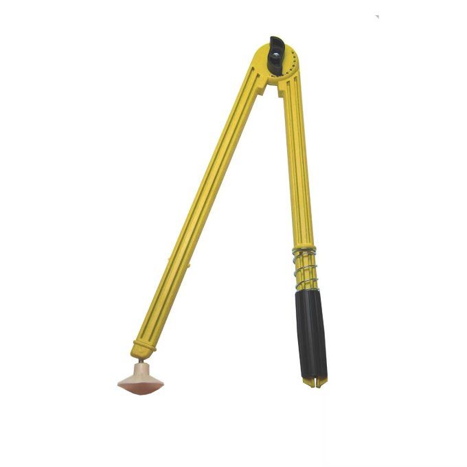 Compas en plastique incassable Jaune 50cm 1 ventouse et porte craies ou marqueur tableau