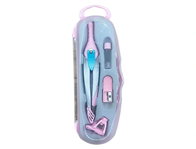 Compas liderpapel lock device adaptateur universel et mines coloris rose clair.