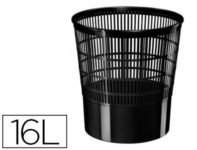 Corbeille à papier FAIBO ajourée polypropylène 16l bonne stabilité hauteur 317mm diamètre 300mm