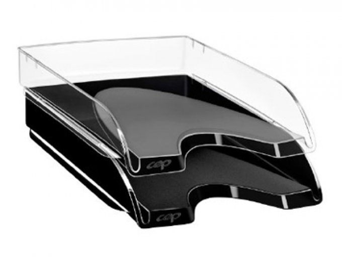 Corbeille à courrier CEP polystyrène antichoc superposable TRANSPARENT