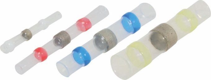 Cosse jonction bout à bout isolée thermo rétractable - coffret de 100 pcs
