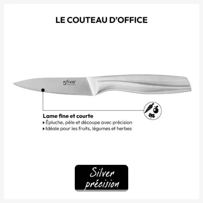 Couteau d'office "Silver précision" L21cm en inox forgé S.G
