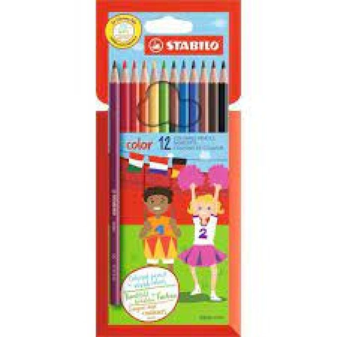 STABILO pochette de 12 crayons de couleurs 