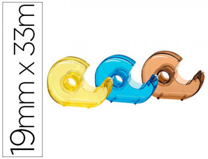 DévidoirWONDAY  escargot abs lame acier pour ruban adhésif 19mmx33m.