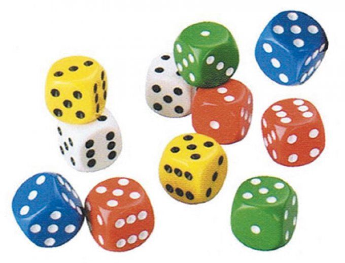 Dés éducatifs à points culture club 2000 20 unités.