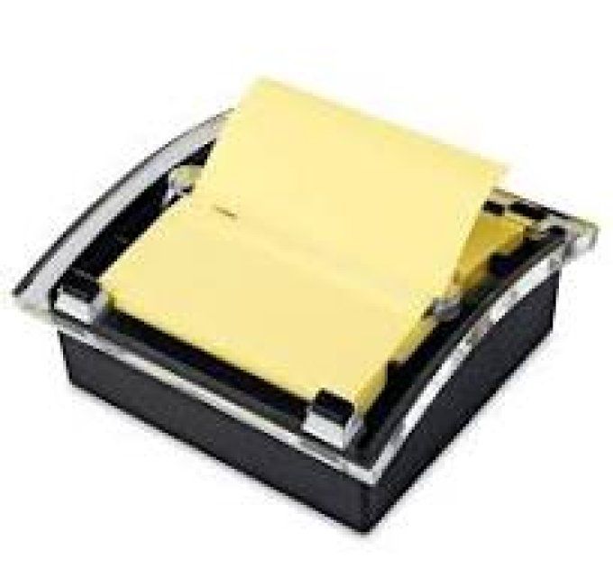 Support Q-CONNECT  zigzag pour bloc-notes 76x76mm coloris noir.
