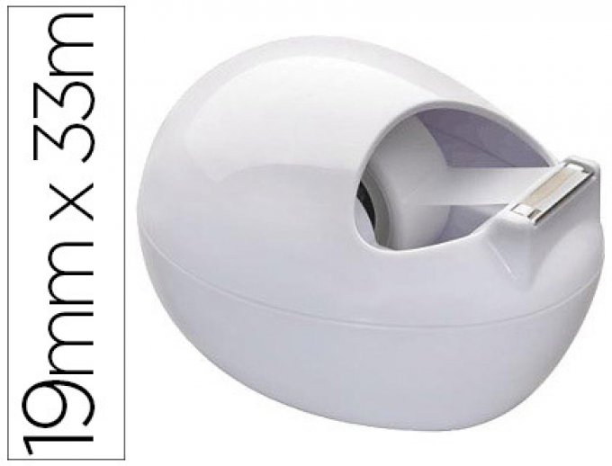 SCOTCH Dévidoir scotch galet blanc + 1 ruban adhésif 19mmx7.5m.