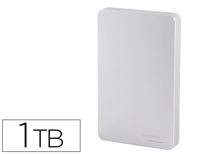 Disque dur q-connect externe usb 3.0 1tb coloris argent.