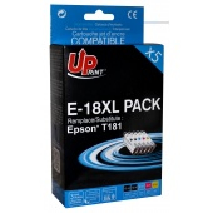 UPRINT E-18XL 2BK/C/M/Y PACK 5 CARTOUCHES COMPATIBLES AVEC EPSON T18XL 