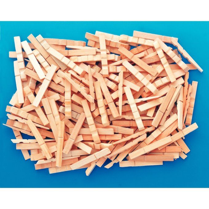 Sachet de 200 demi pinces à linge 72 mm