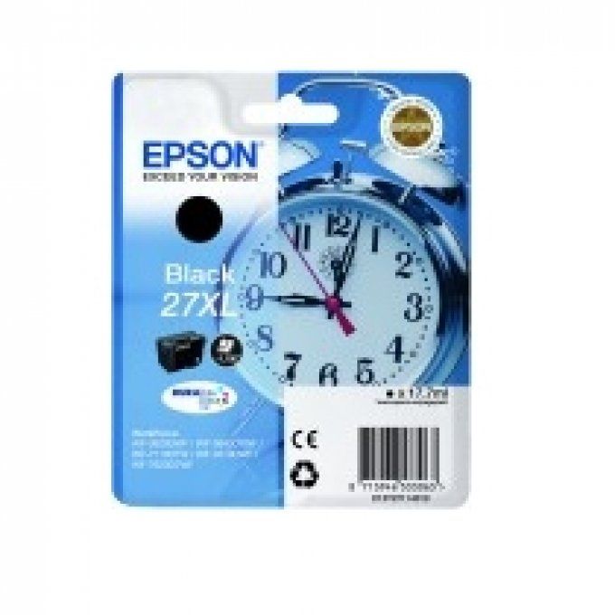 EPSON Cartouche Réveil 27XL Encre Durabrite Noir XL 17,7ml