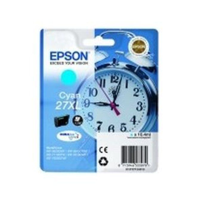 EPSON Cartouche Réveil 27XL Encre Durabrite Cyan XL 10,4ml