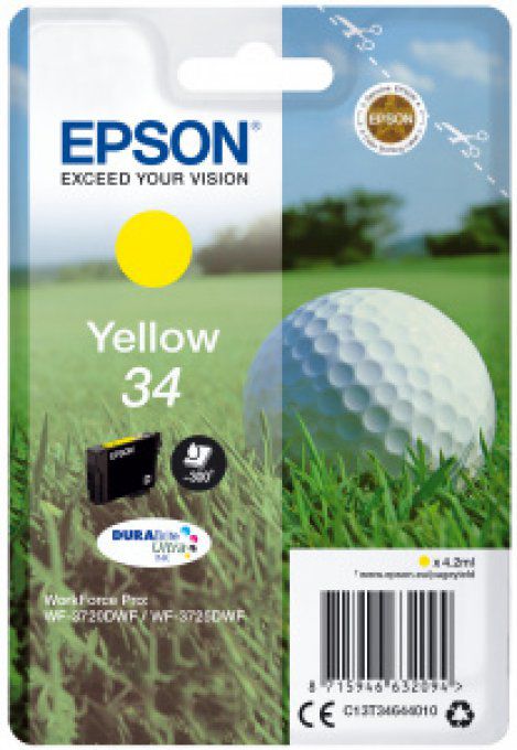 EPSON Cartouche Golf 34 Encre Durabrite Jaune 4,2ml