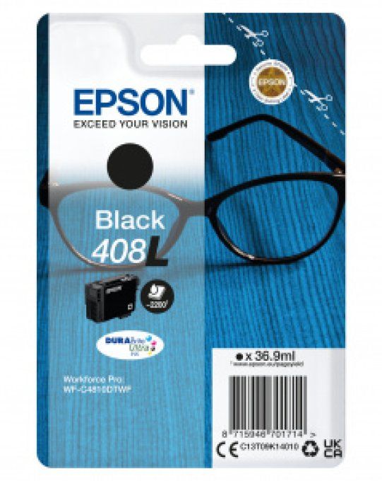 EPSON Cartouche Lunettes 408L Encre Durabrite ultra Noir 36,9ml